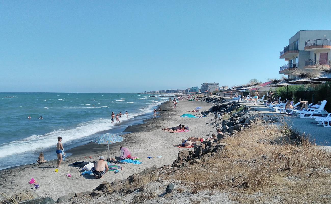 Foto de Anhialo beach con guijarro fino gris superficie