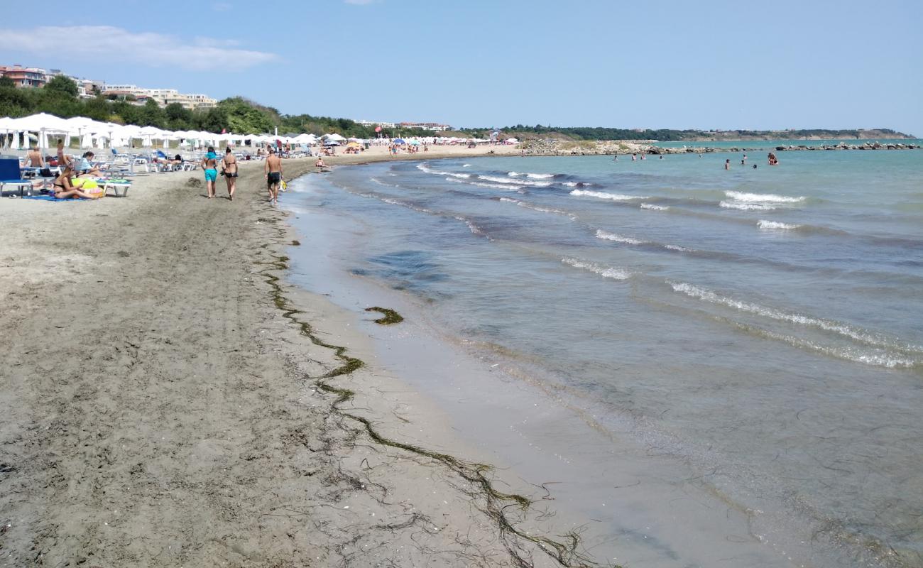 Foto de Sarafovo beach con arena gris superficie