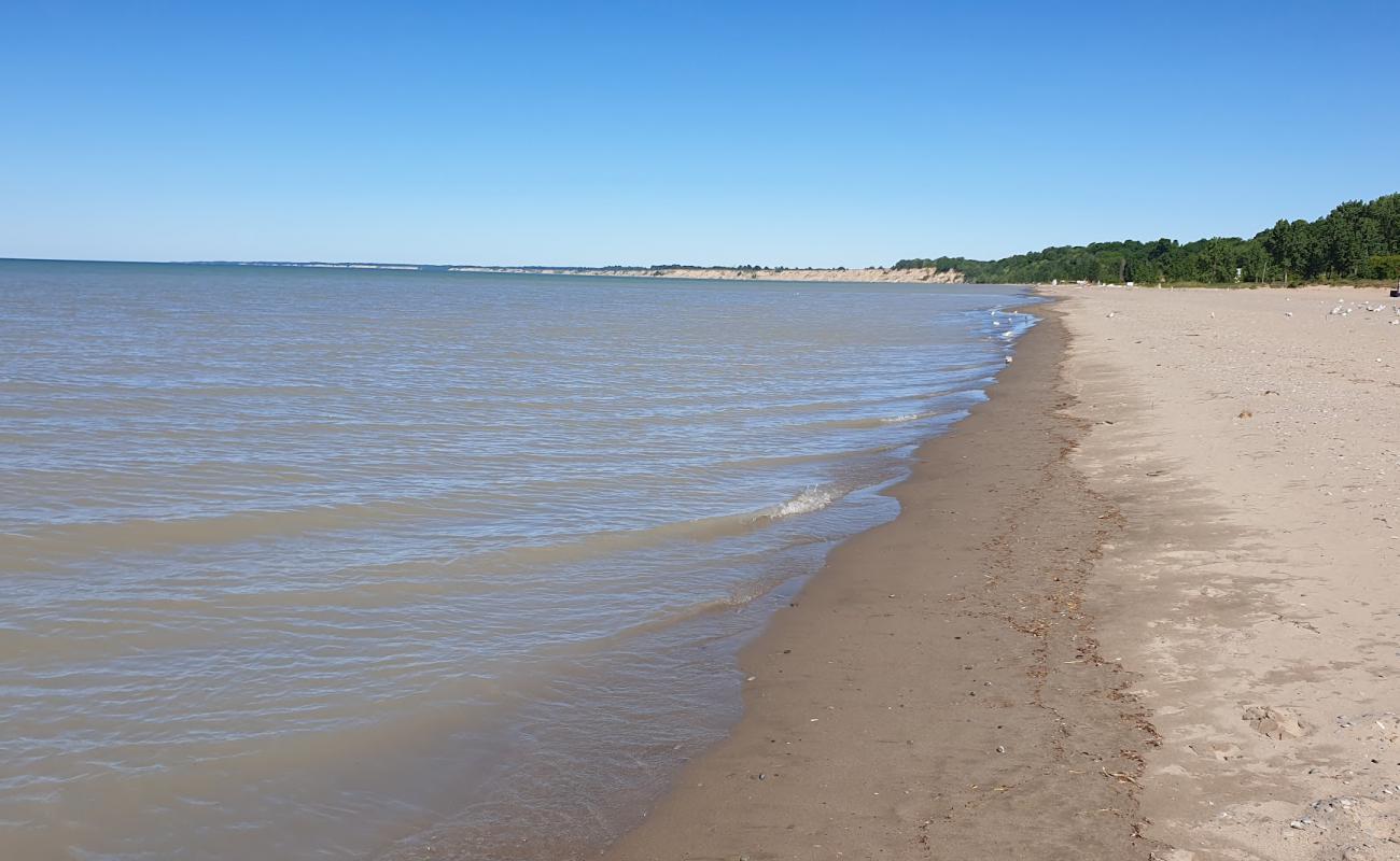 Foto de Port Stanley Main Beach con arena brillante superficie