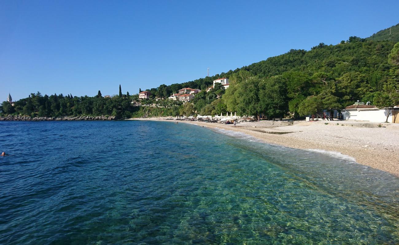 Foto de Playa de Medveja con guijarro ligero superficie