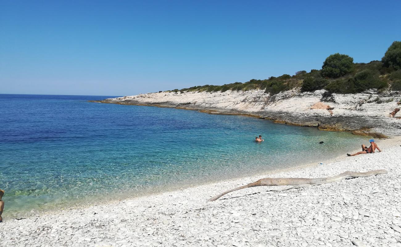 Foto de Prasna beach con guijarro blanco superficie