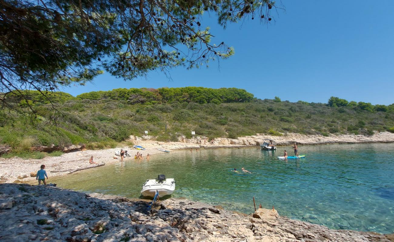 Foto de Tarsce Bay con guijarro ligero superficie