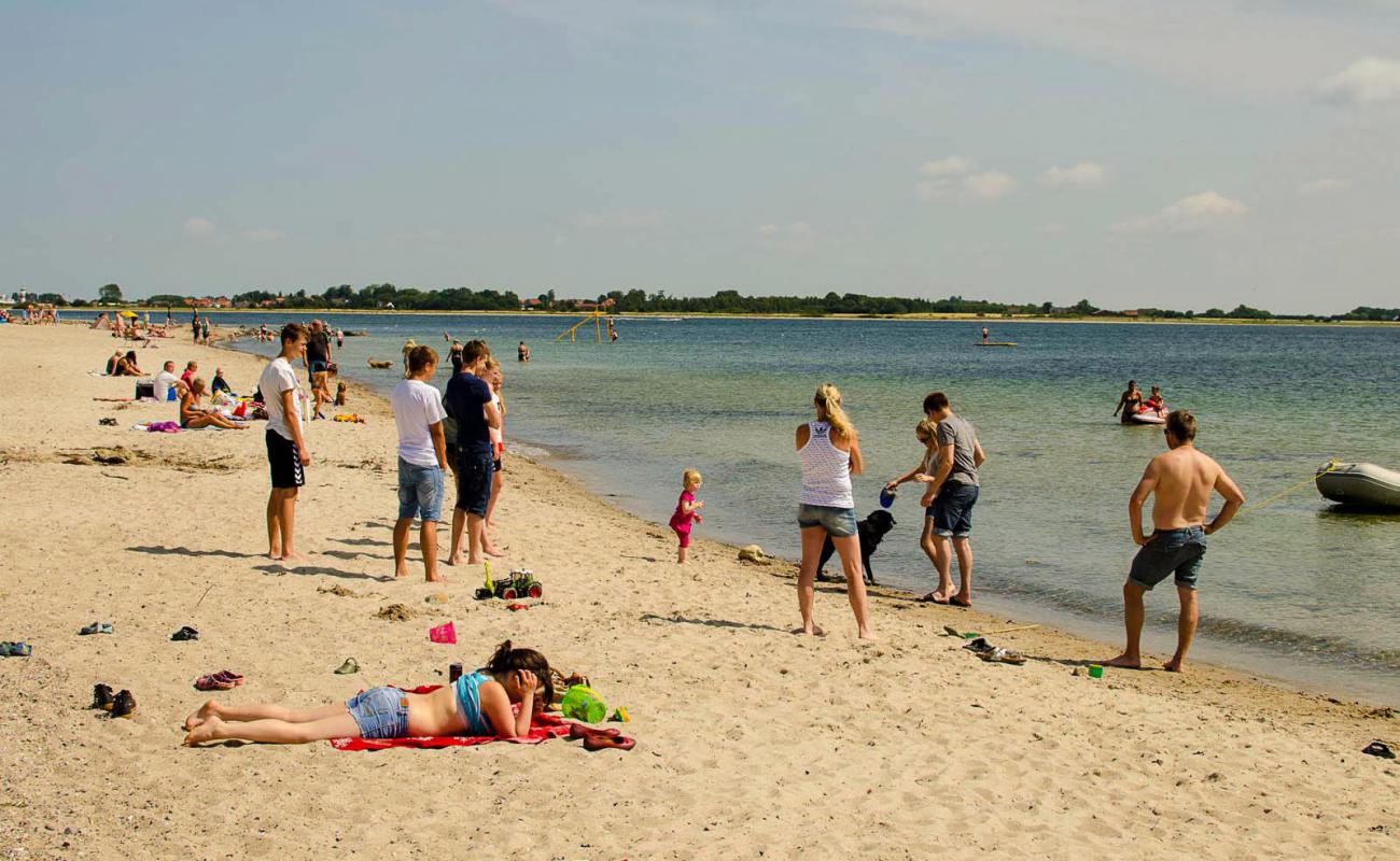 Foto de Gammelbro Beach con arena brillante superficie