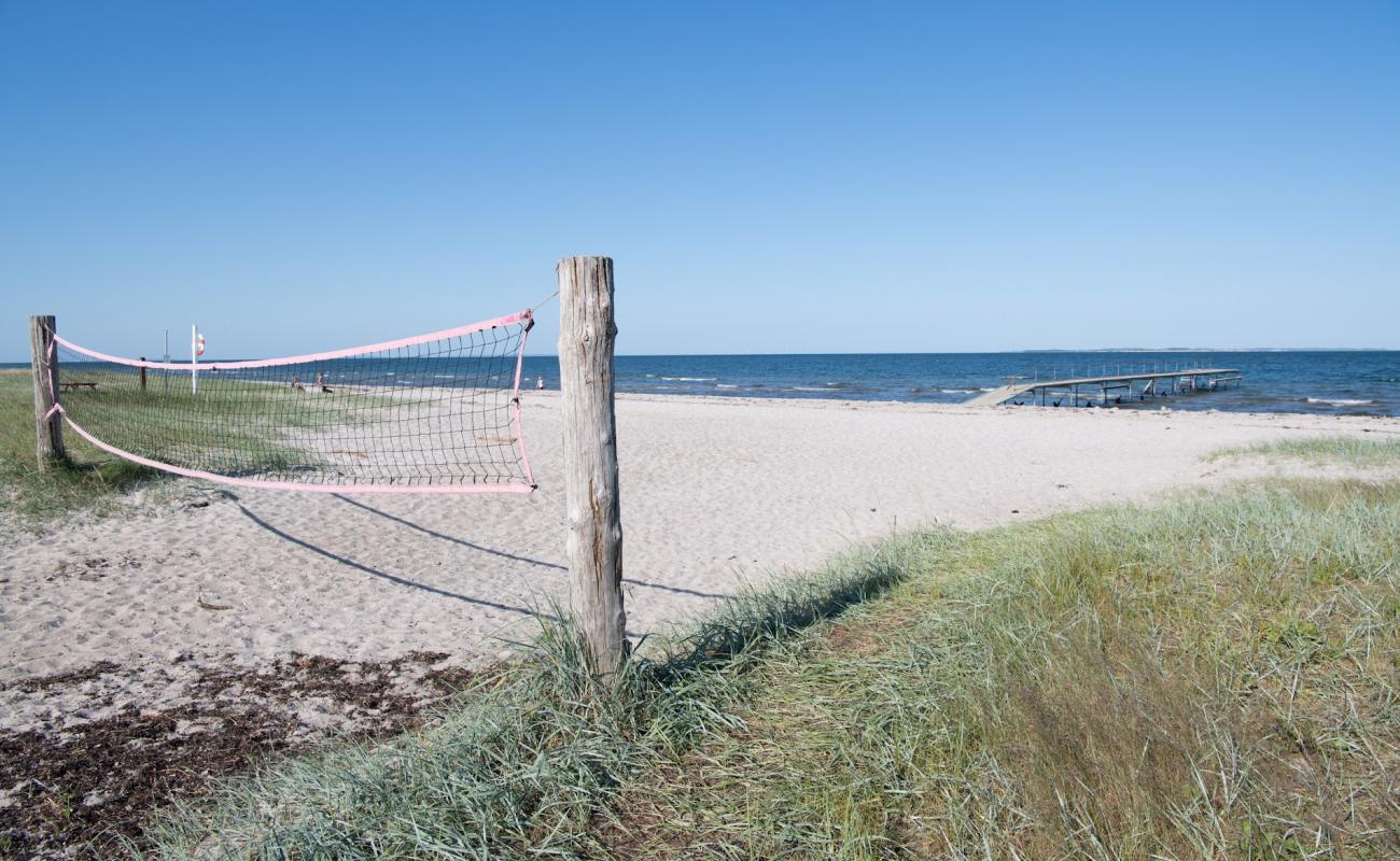 Foto de Odder Beach con arena brillante superficie