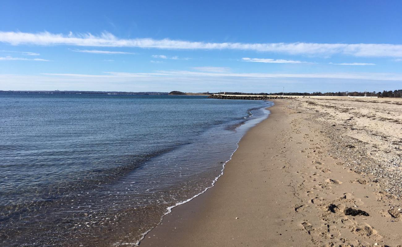 Foto de Skodshoved Beach con arena fina y guijarros superficie