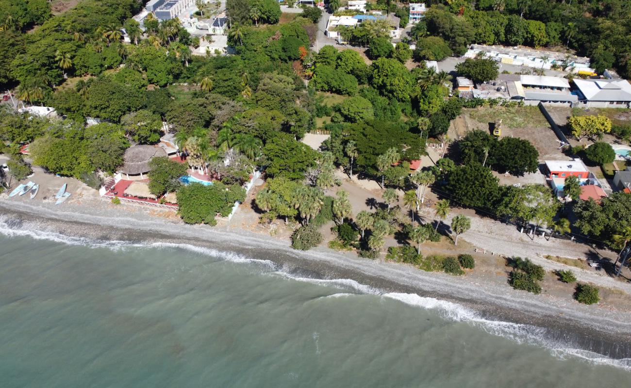 Foto de Almendros beach con guijarro fino gris superficie