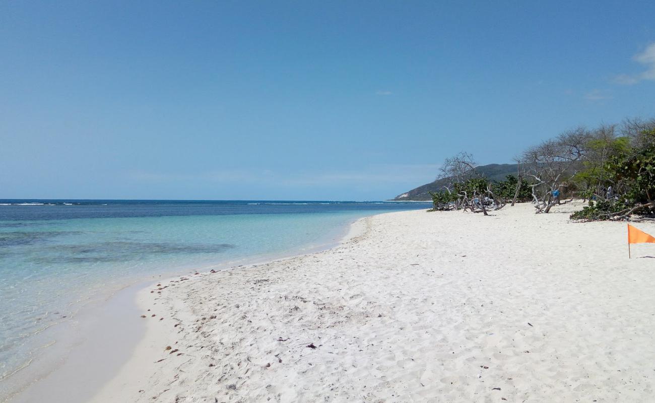 Foto de La Caobita beach con brillante arena fina superficie