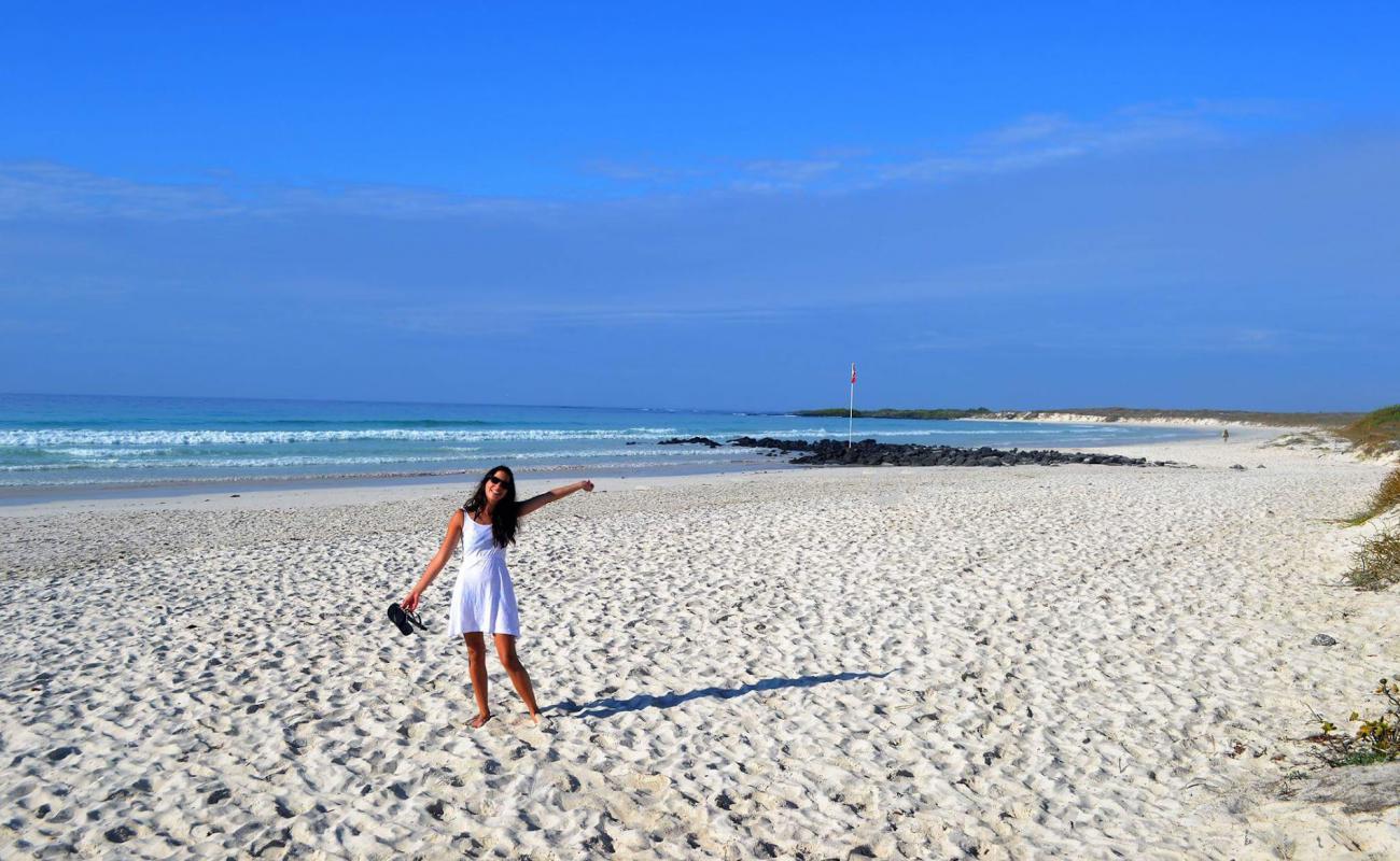 Foto de Tortuga Bay Galapagos con arena fina blanca superficie