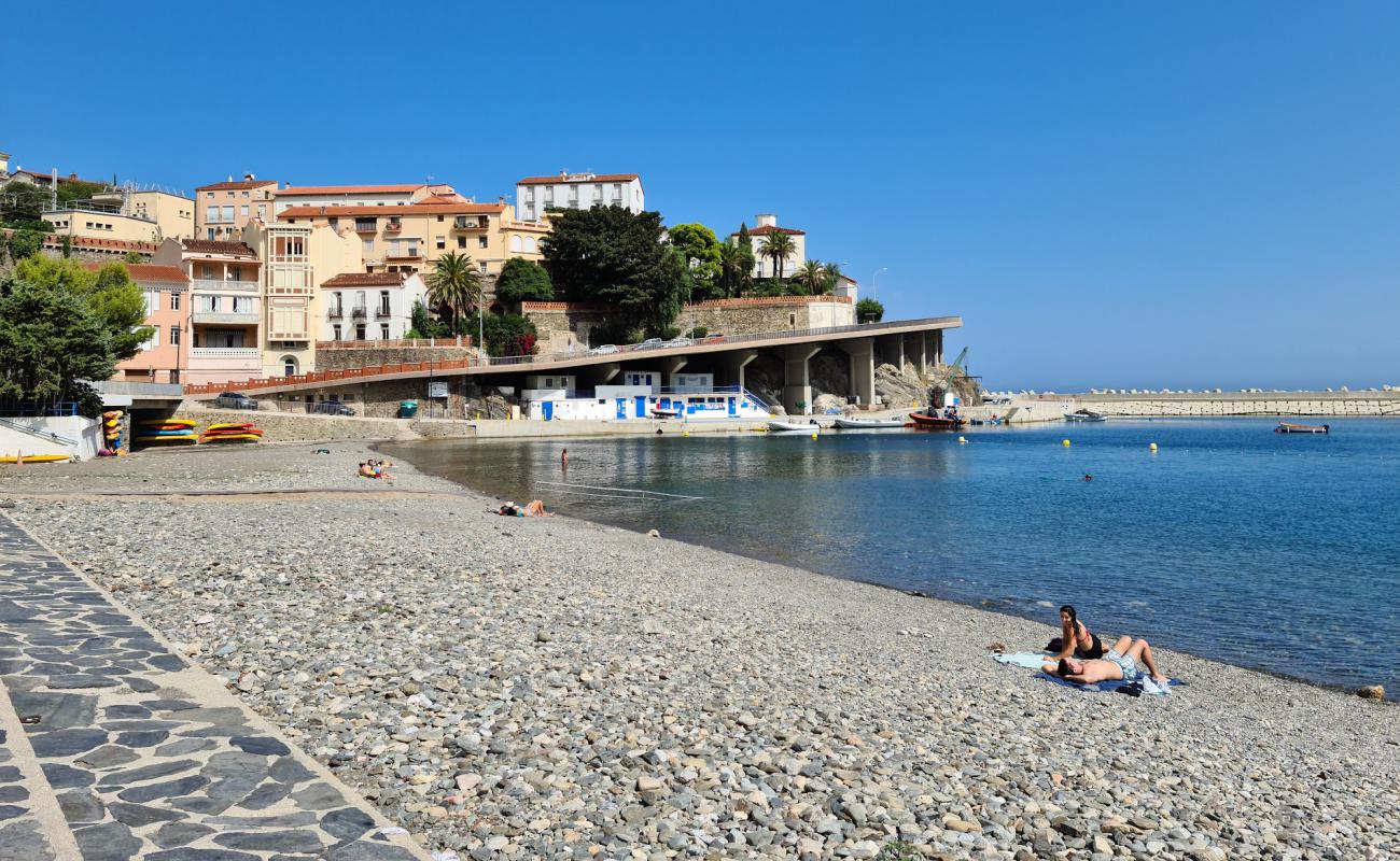 Foto de Cerbere beach con guijarro gris superficie