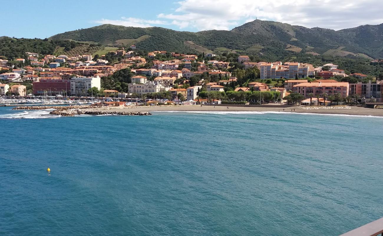 Foto de Banyuls sur Mer beach con guijarro gris superficie