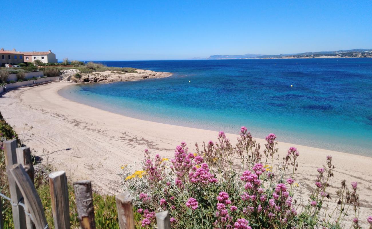 Foto de Plage de la Coudouliere con arena oscura superficie