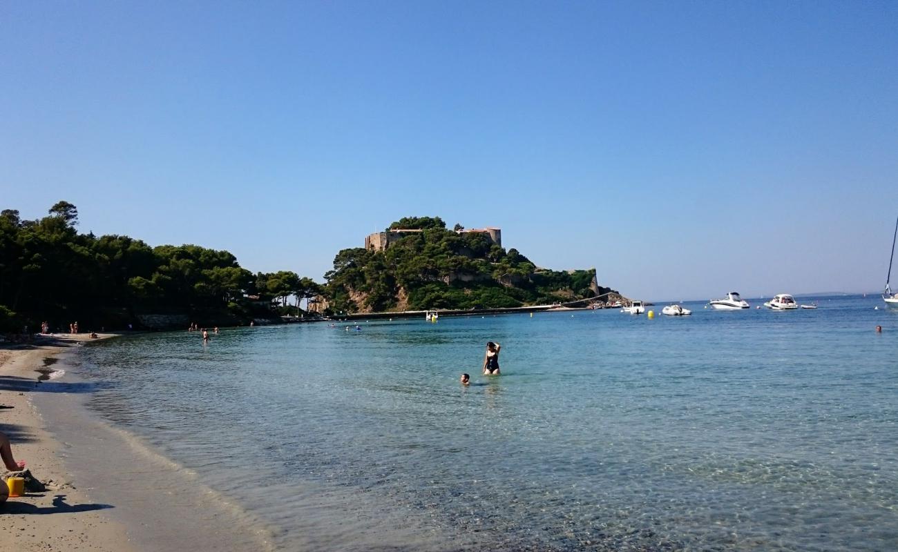 Foto de Playa de Bregancon con arena brillante superficie