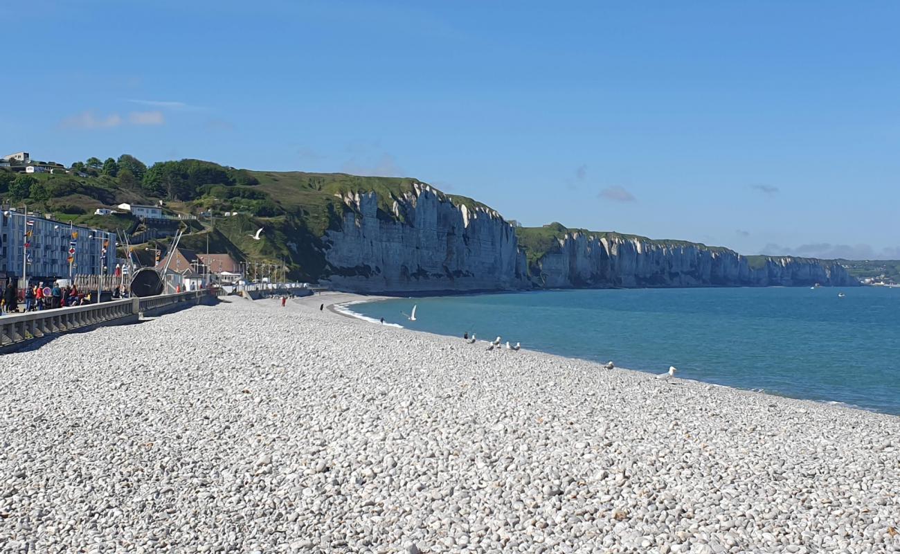 Foto de Playa de Fécamp con guijarro gris superficie