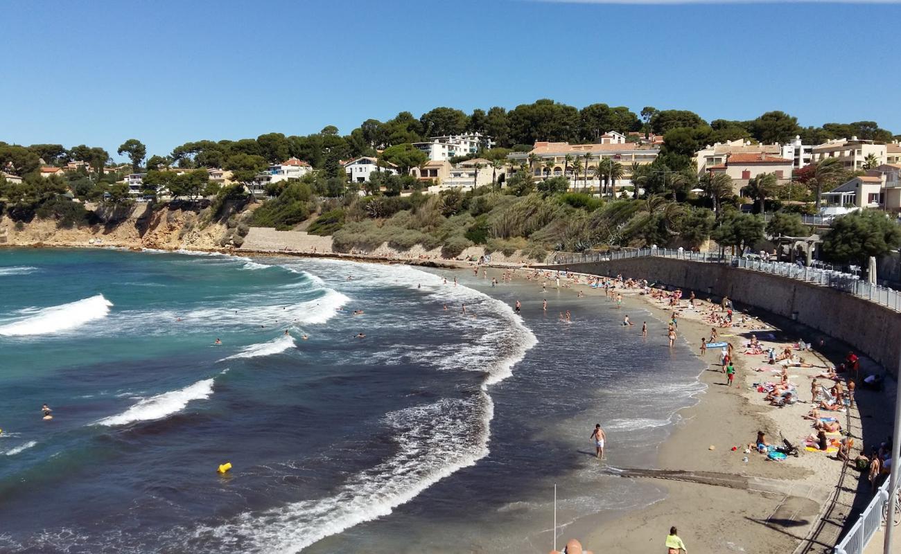 Foto de Plage de Portissol con arena brillante superficie