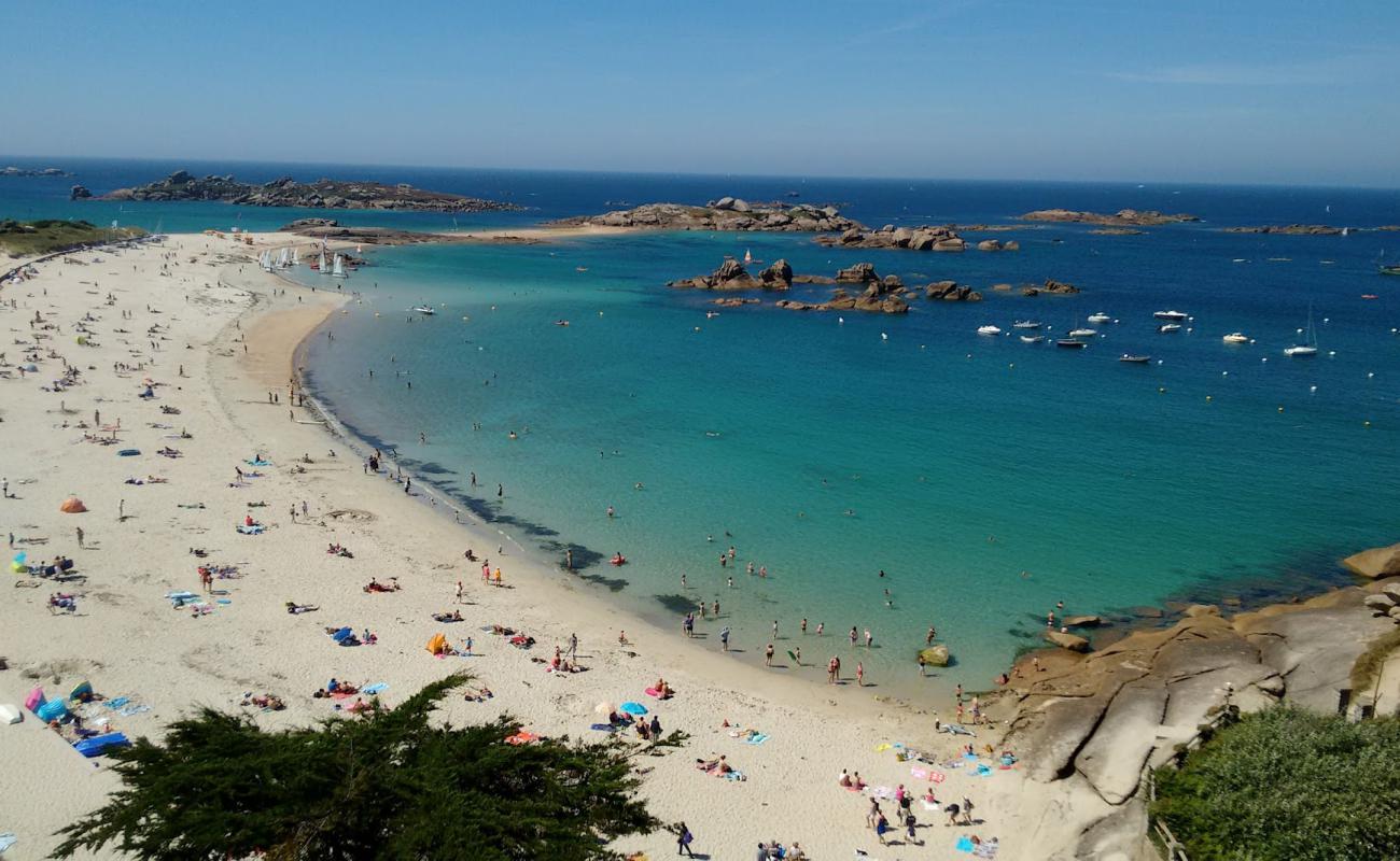 Foto de Plage de la Greve Blanche con arena brillante superficie