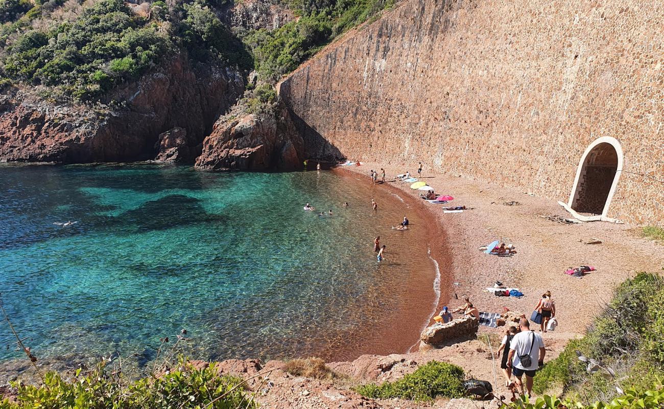 Foto de Calanque d'Aurelle con guijarro gris superficie