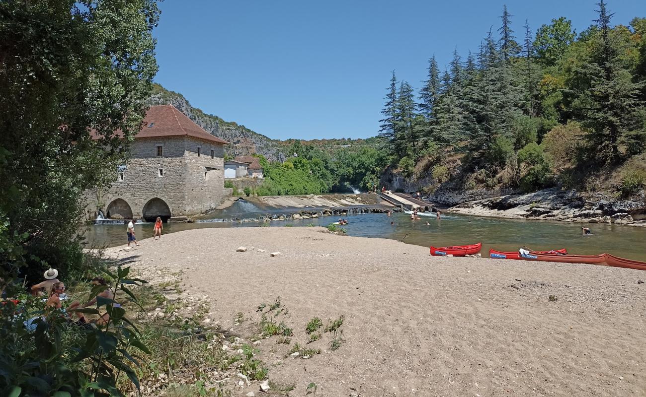 Foto de Plage de Cabrerets con guijarro fino gris superficie