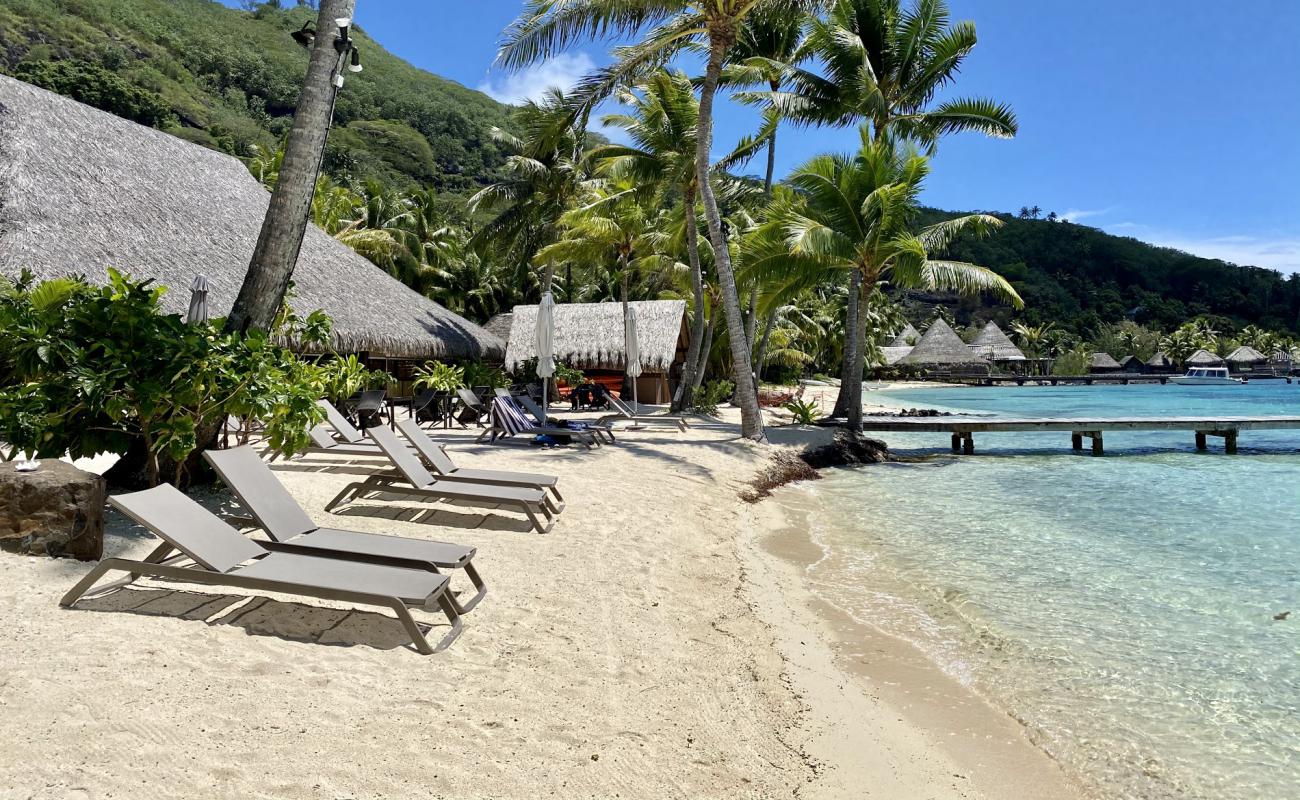 Foto de Playa Real de Bora Bora con arena brillante superficie