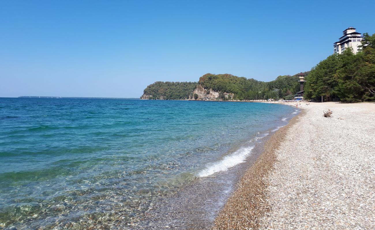 Foto de Miussera beach con arena fina y guijarros superficie