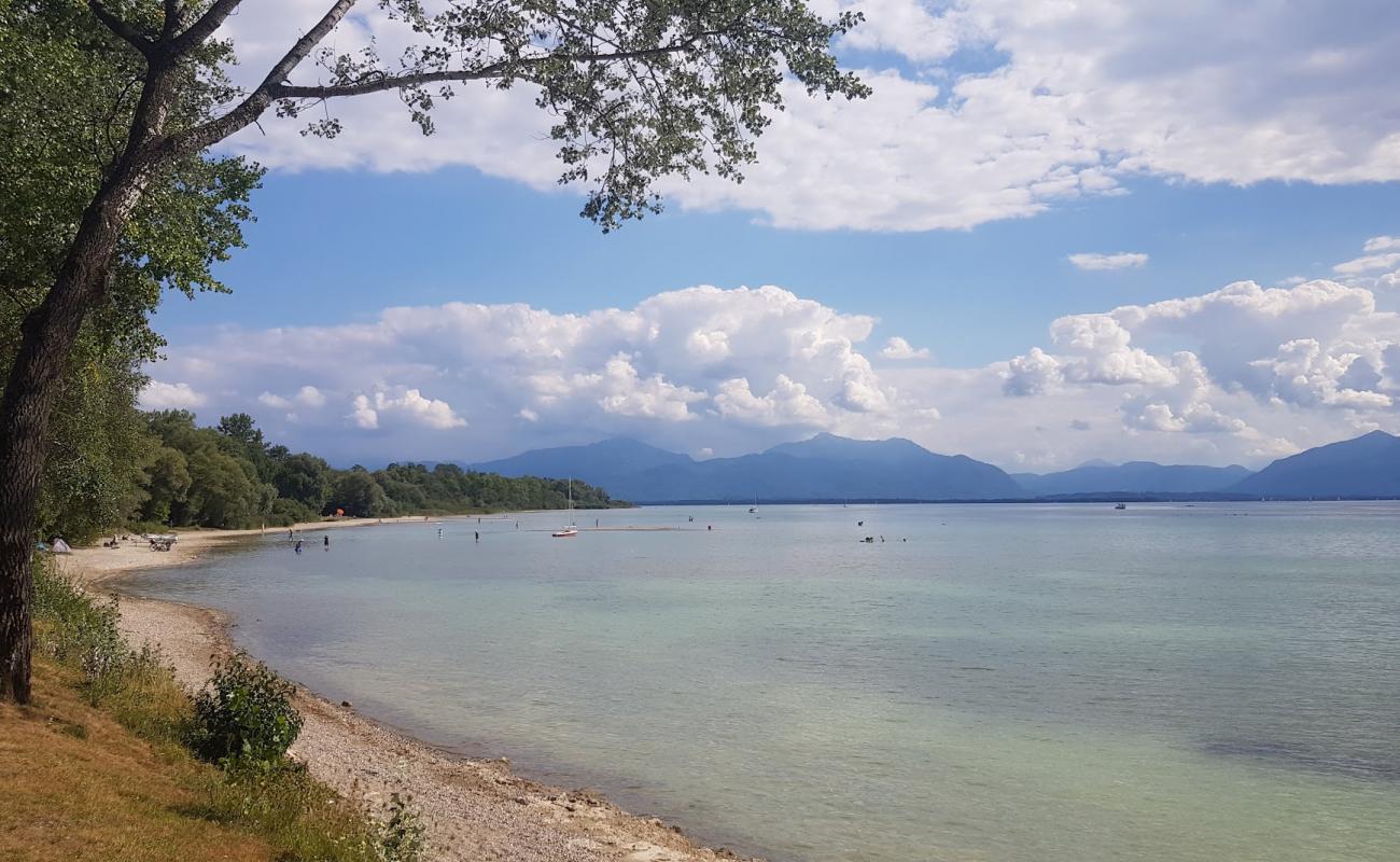 Foto de Campingplatz Kupferschmiede strand con guijarro ligero superficie