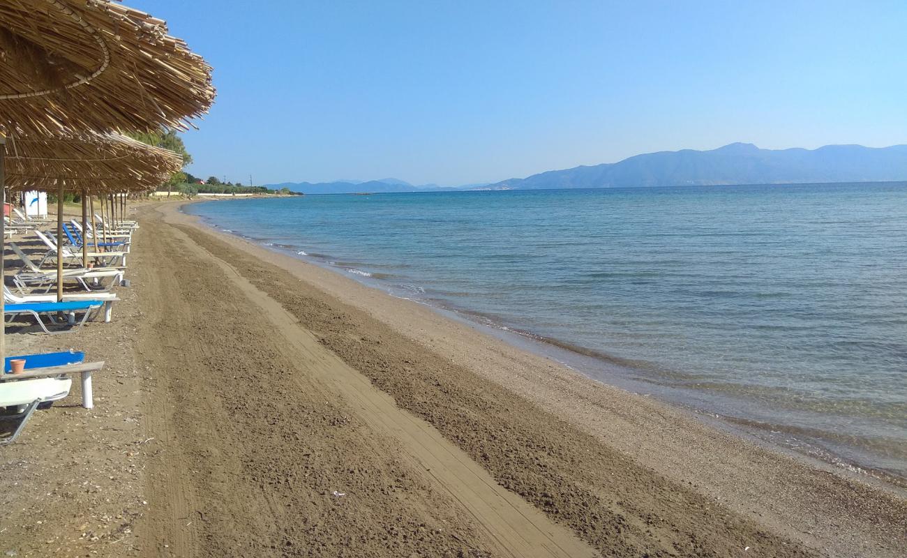 Foto de Livanates beach III con arena oscura superficie