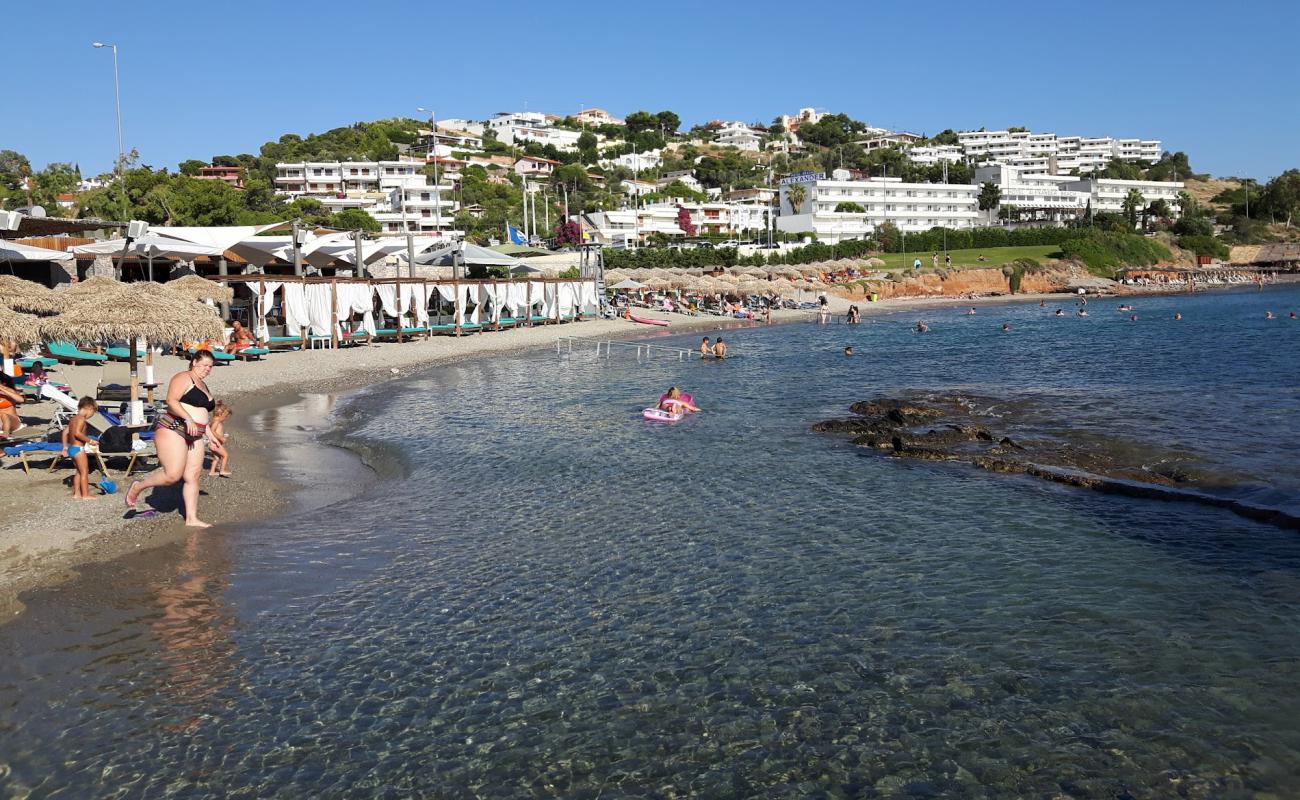 Foto de Paralia Enten con arena fina y guijarros superficie