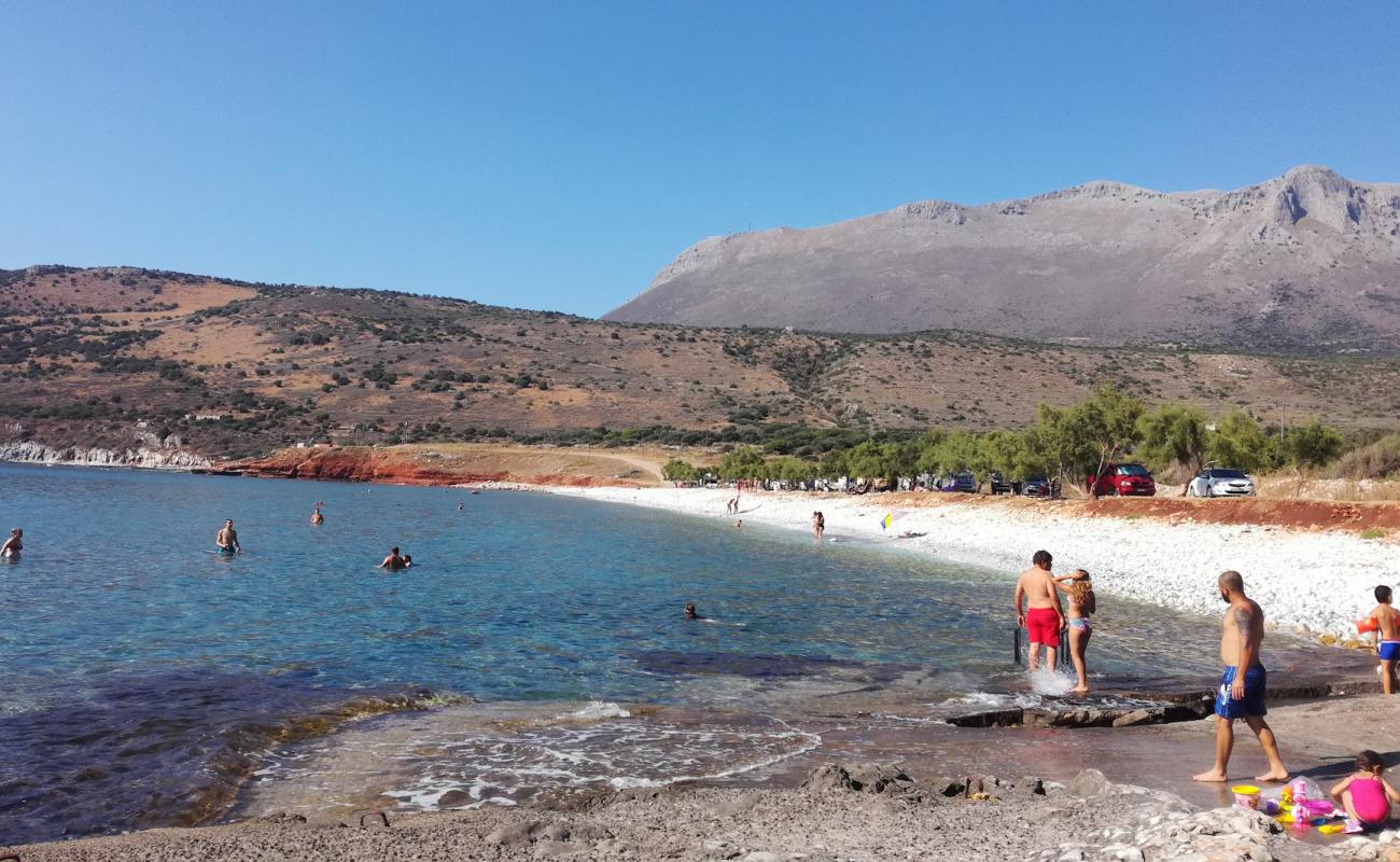 Foto de Diros beach con guijarro blanco superficie