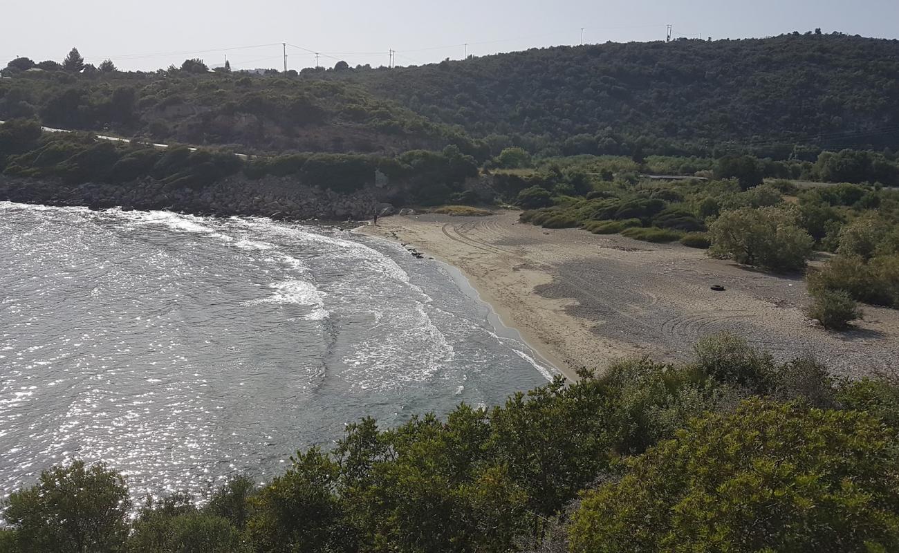 Foto de Glossa beach II con arena/guijarros negro superficie