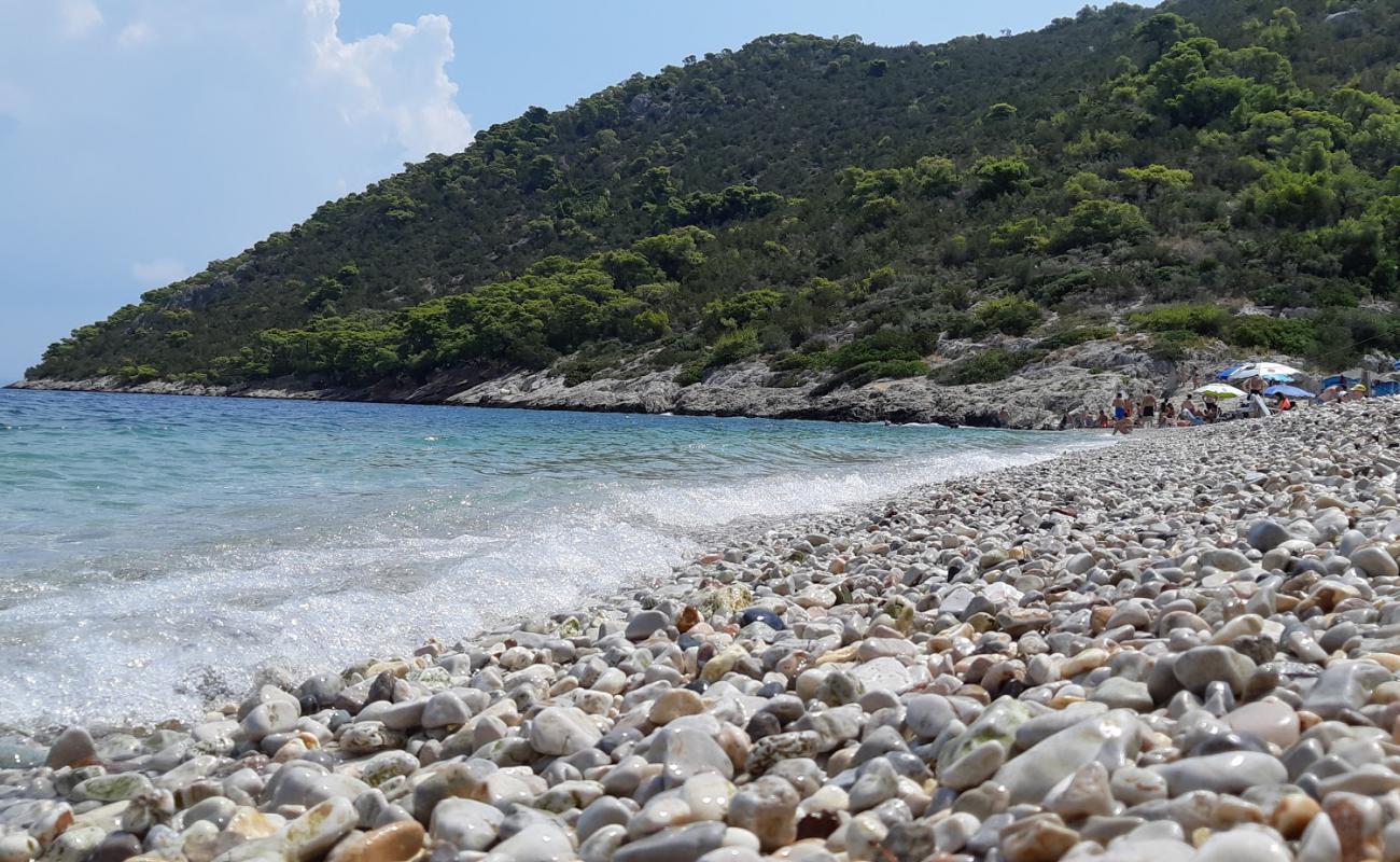 Foto de Almyris beach con guijarro fino claro superficie