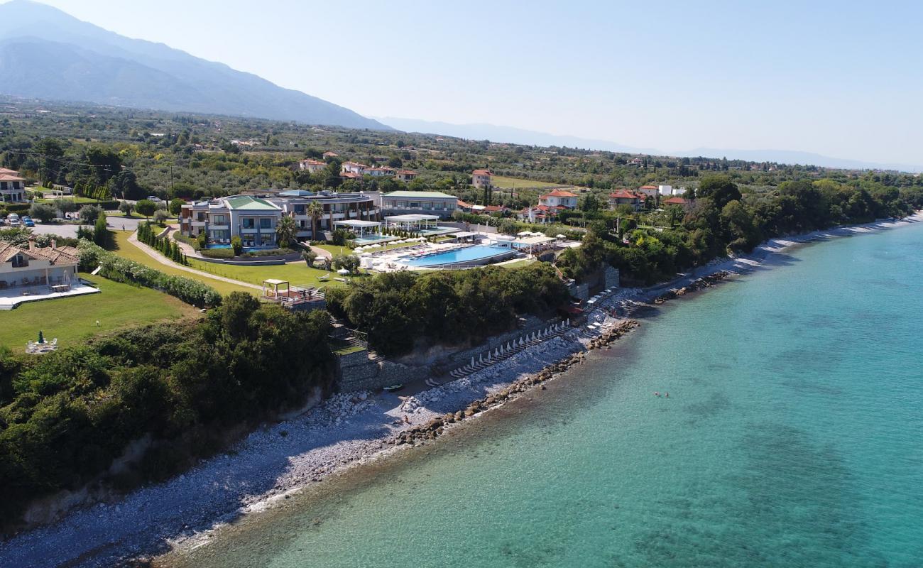 Foto de Olympos beach con guijarro gris superficie