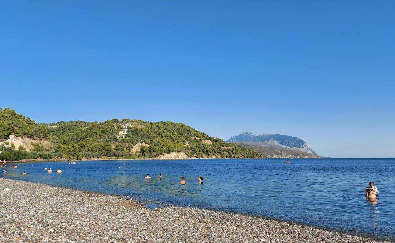 Foto de Koxyli beach con guijarro fino gris superficie