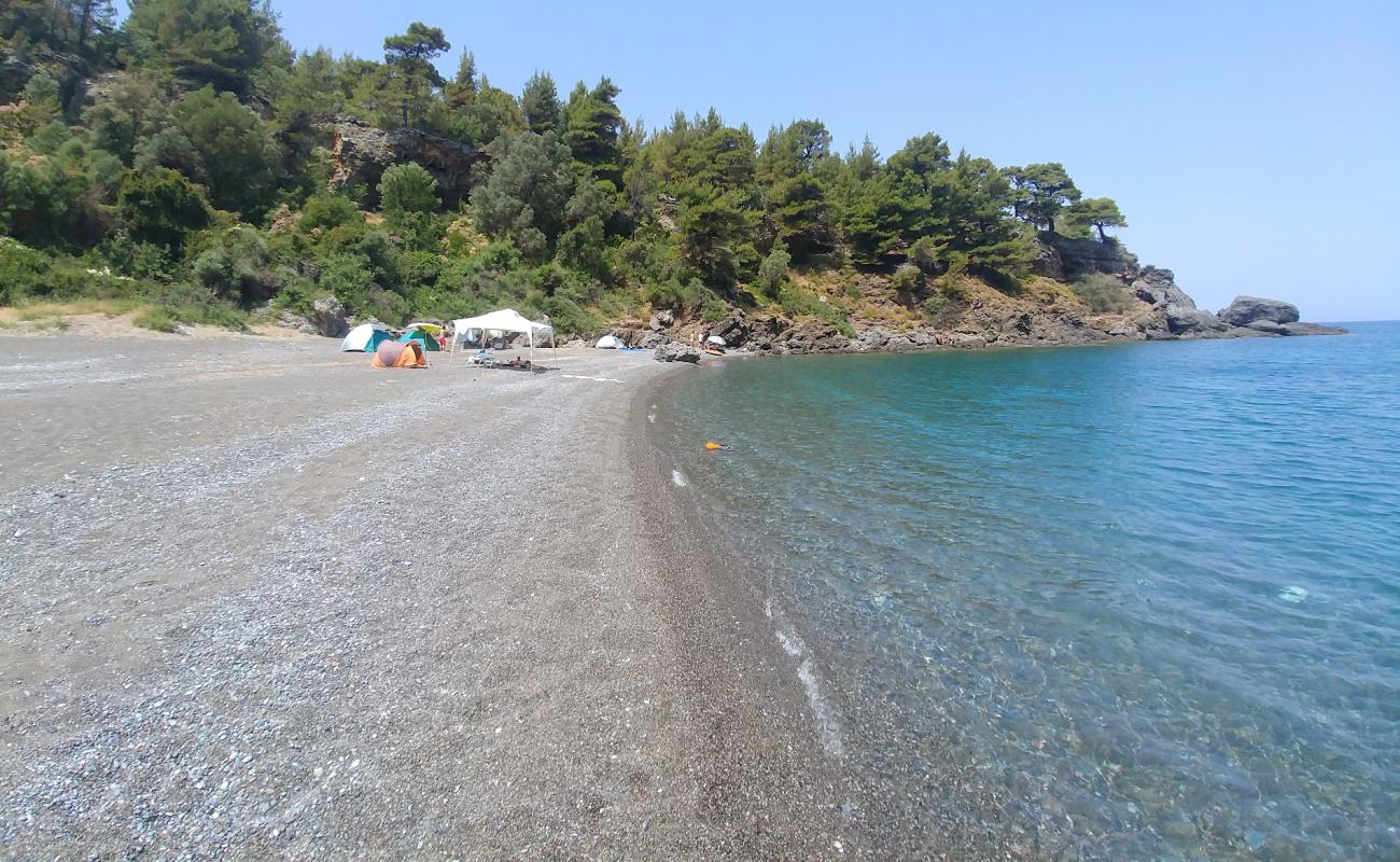 Foto de Makrigialos beach con guijarro fino gris superficie