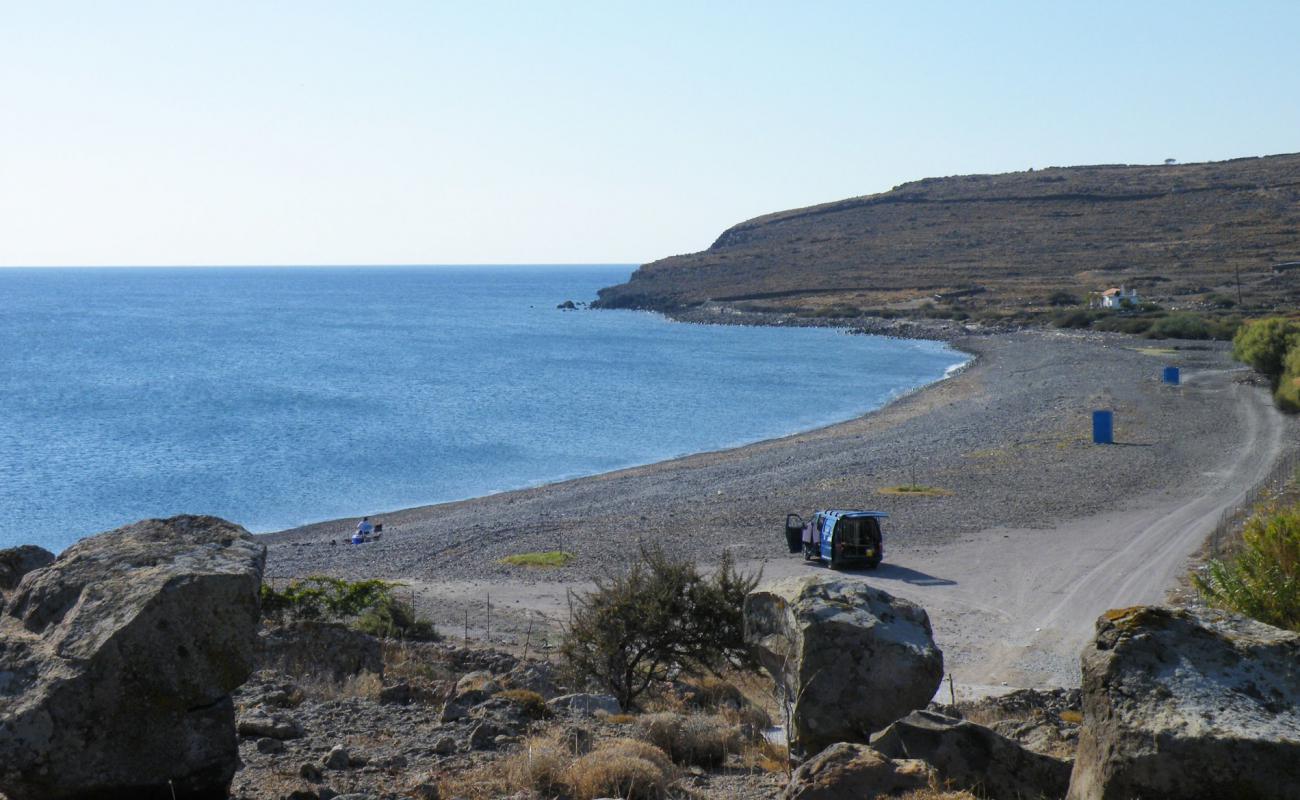 Foto de Paralia Makara con guijarro gris superficie