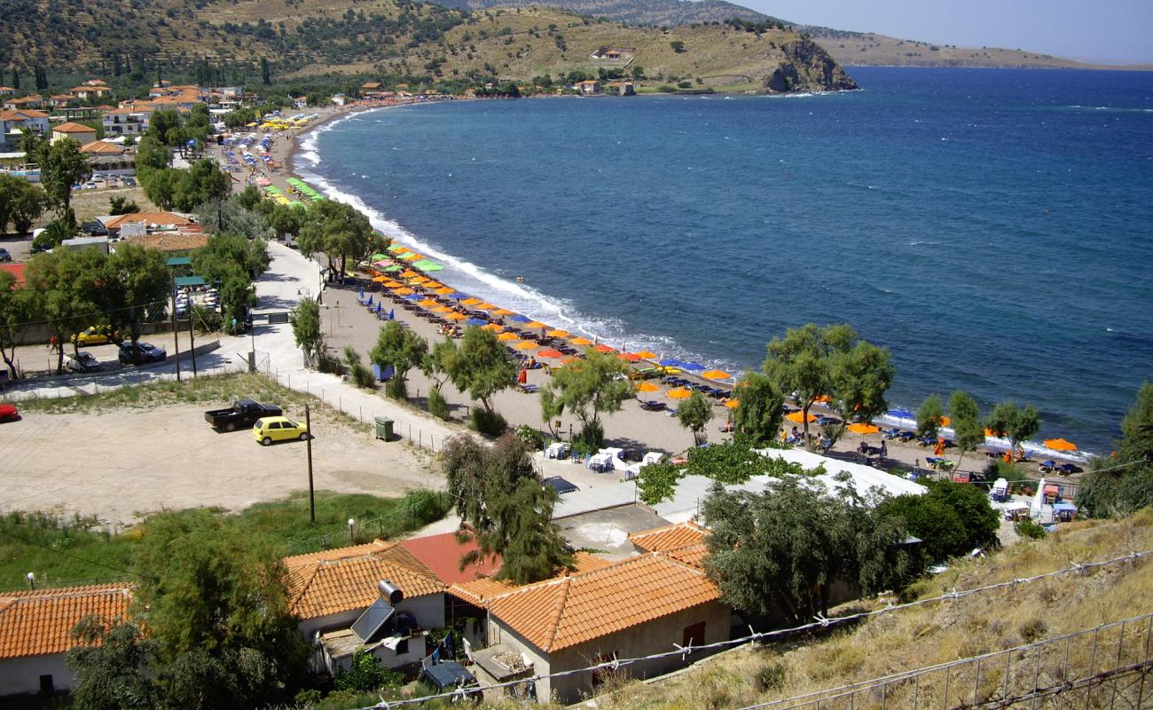 Foto de Playa de Anaxos con arena brillante superficie