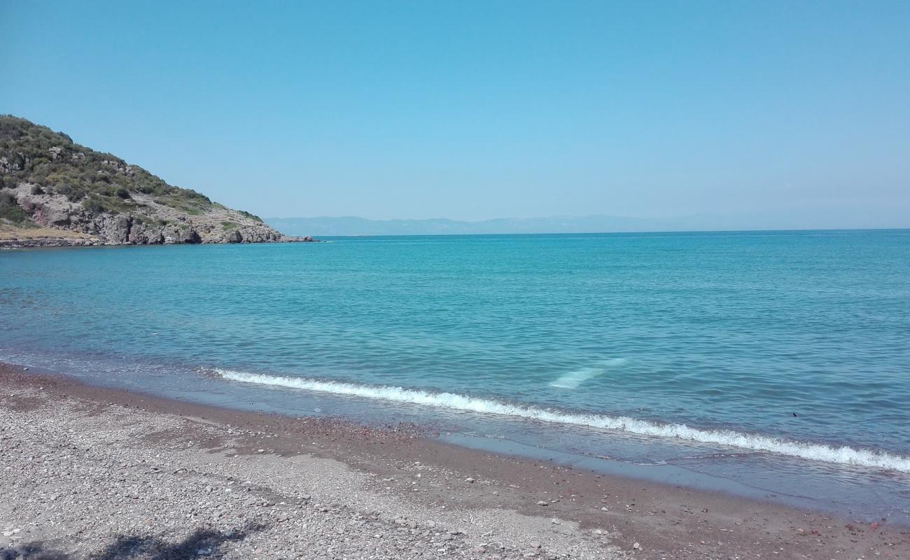 Foto de Lagadas beach con guijarro ligero superficie