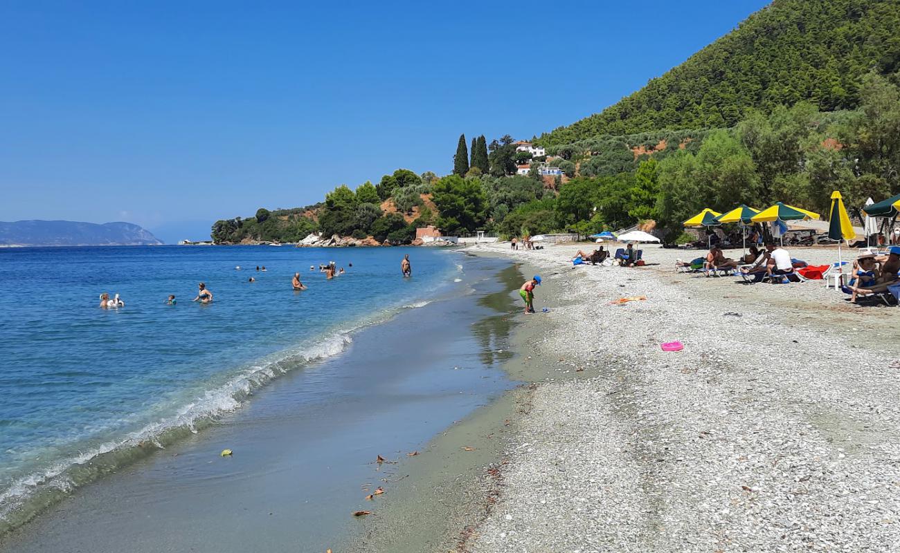 Foto de Ammos beach con arena fina y guijarros superficie