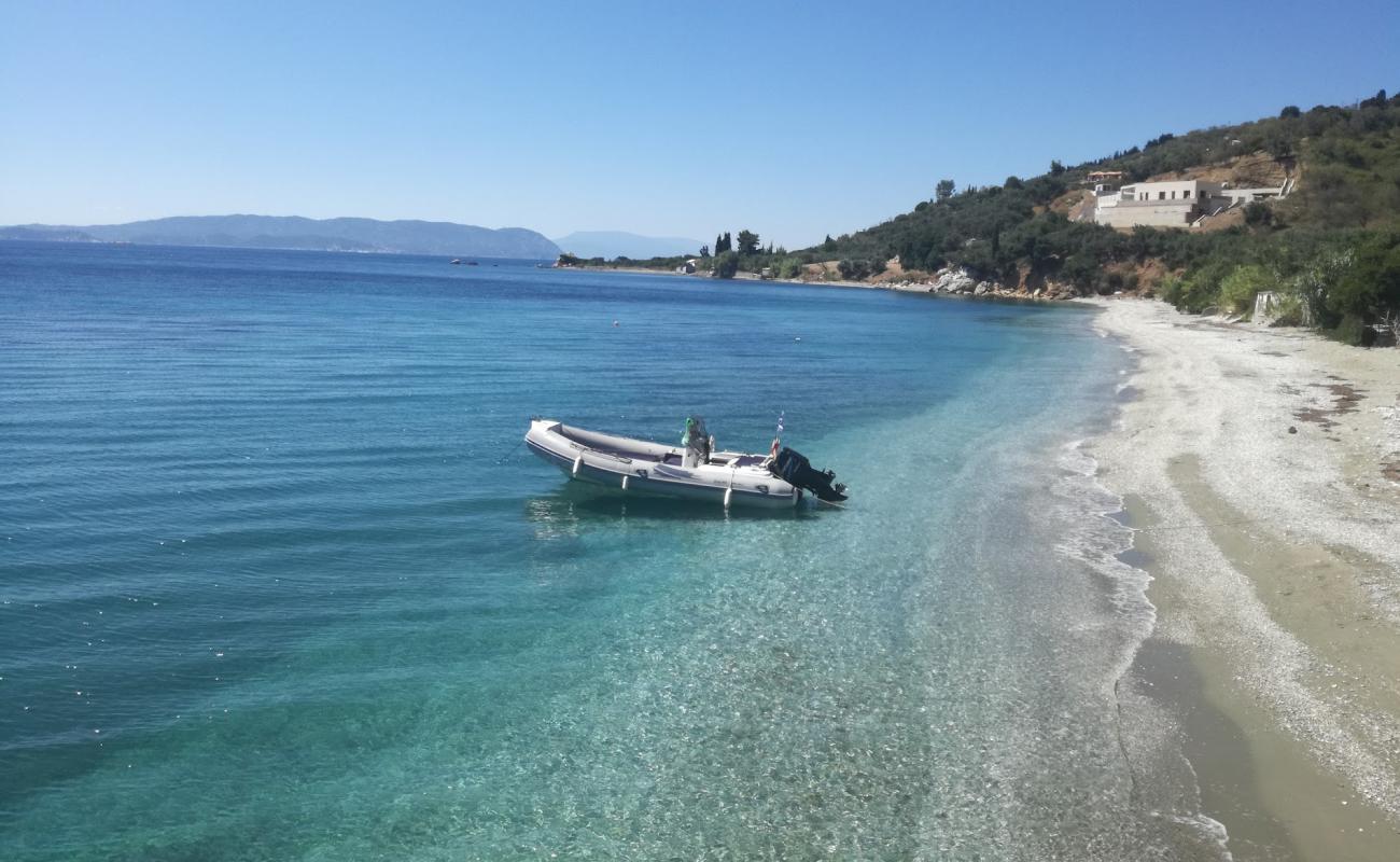 Foto de Kalyves beach con arena fina y guijarros superficie