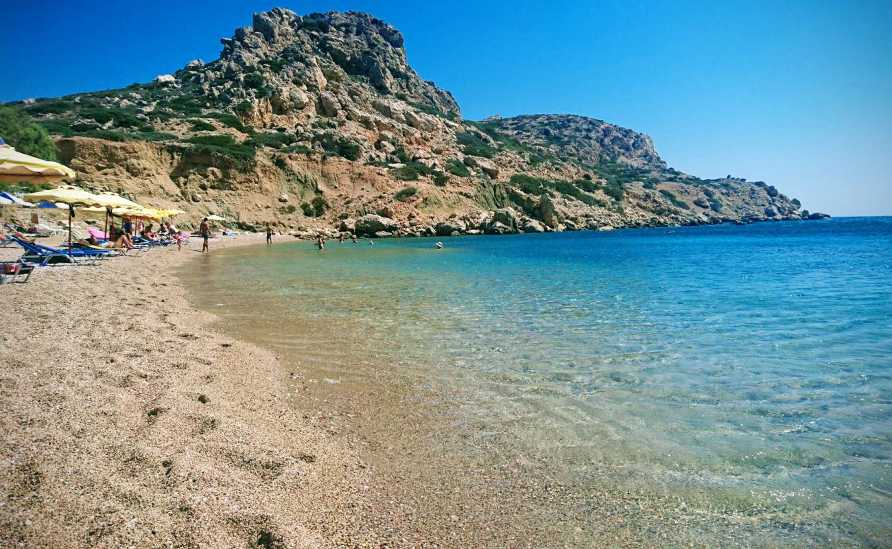 Foto de Paralia Christou Pigadi con guijarro fino oscuro superficie