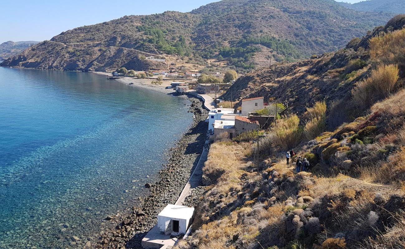 Foto de Paralia Agiasmata con guijarro gris superficie