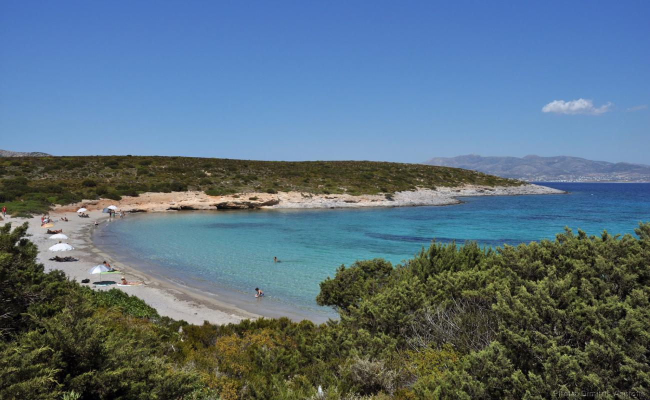 Foto de Paralia Sostis con arena fina y guijarros superficie