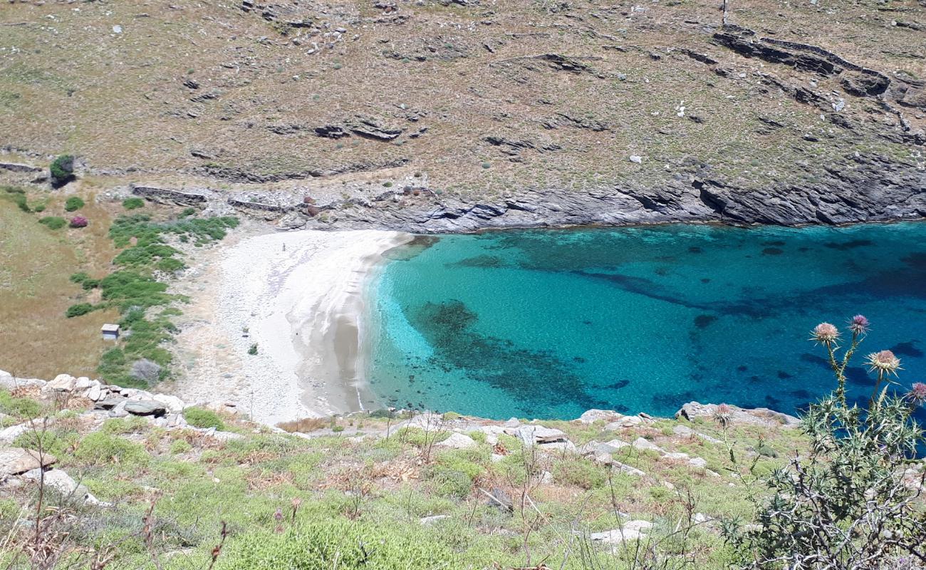 Foto de Paralia Tilegrafos con arena fina y guijarros superficie