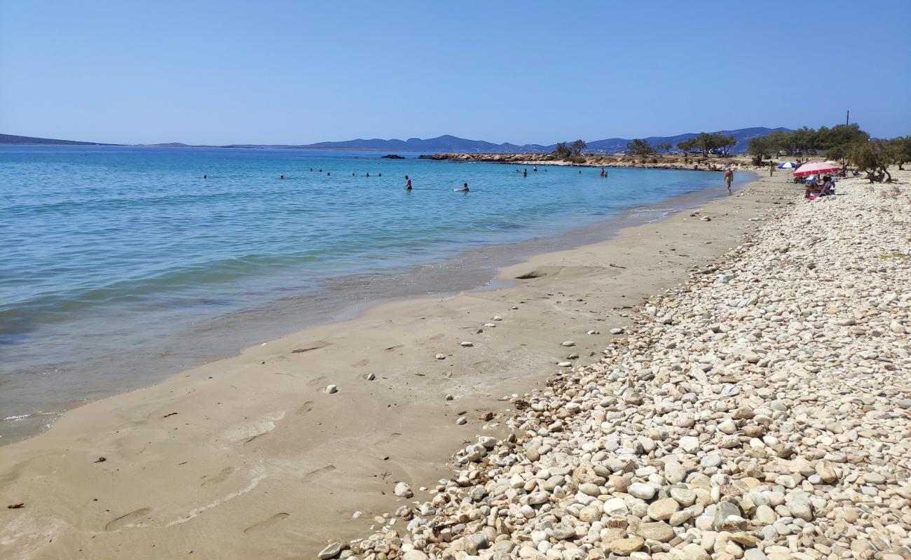 Foto de Piso Aliki beach con arena fina y guijarros superficie