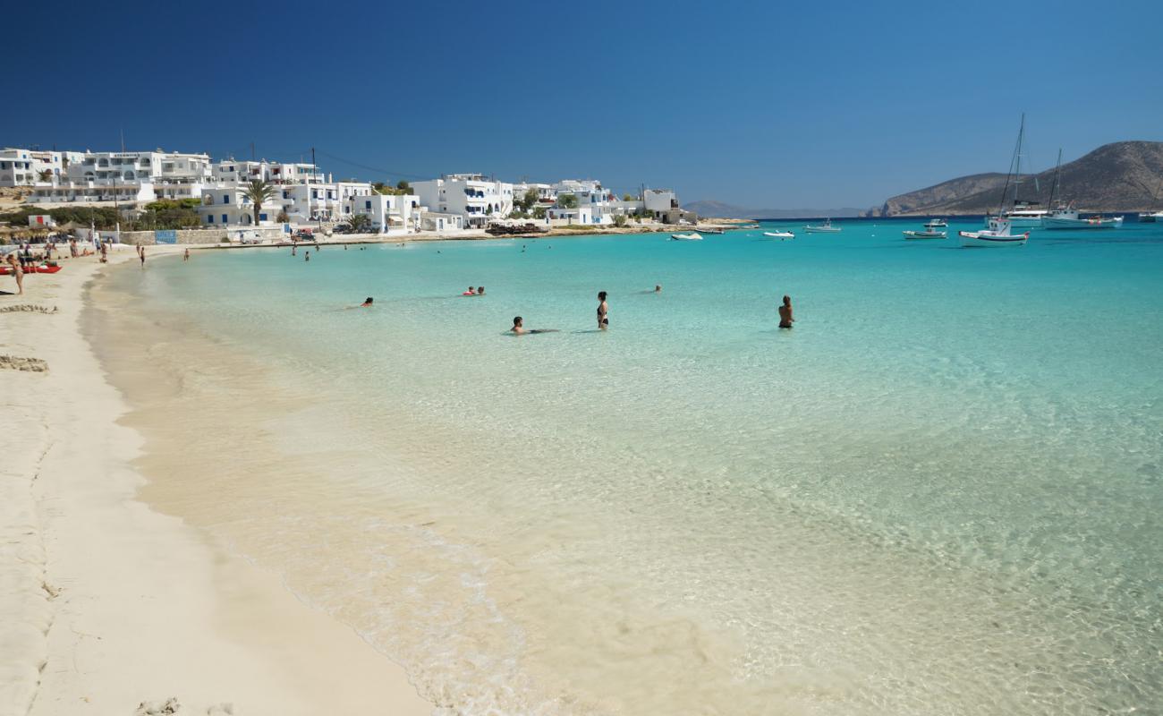 Foto de Playa de Ammos con brillante arena fina superficie