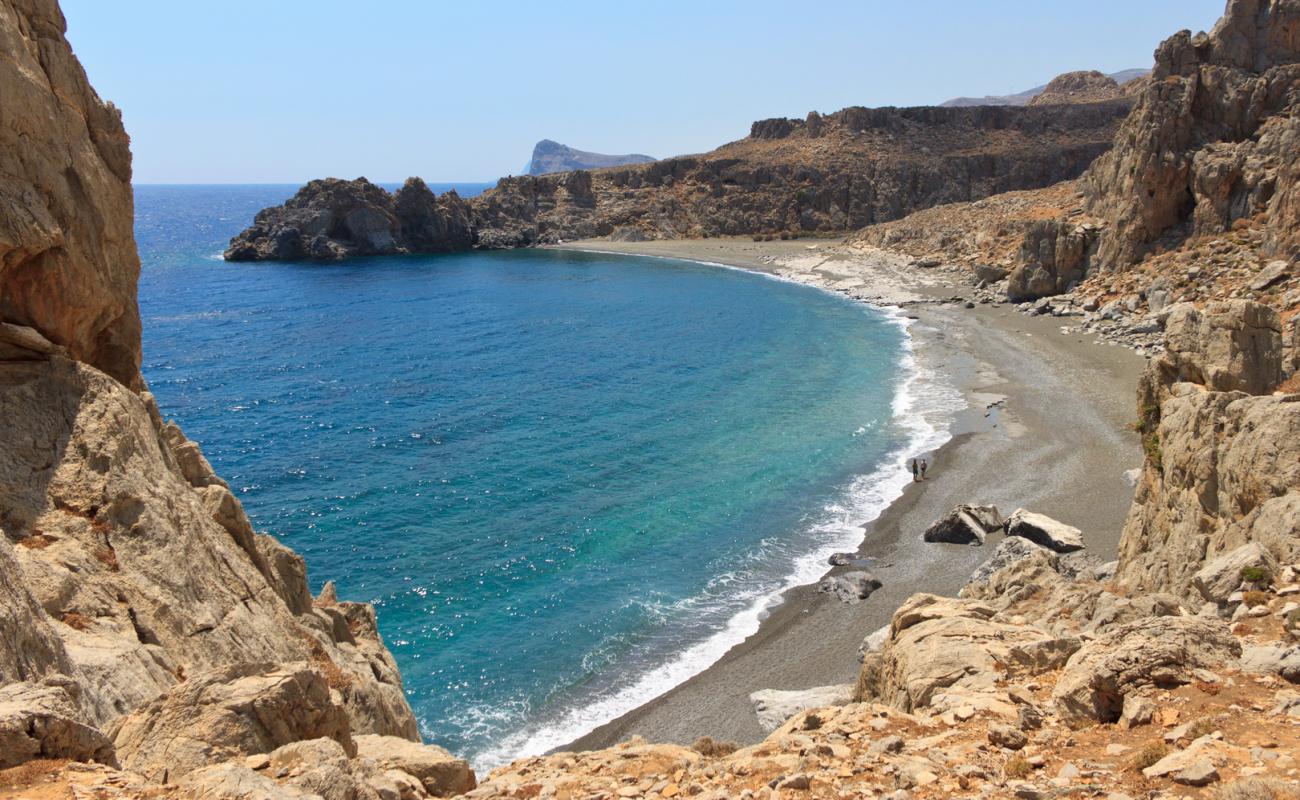 Foto de Trachoulas beach con guijarro gris superficie