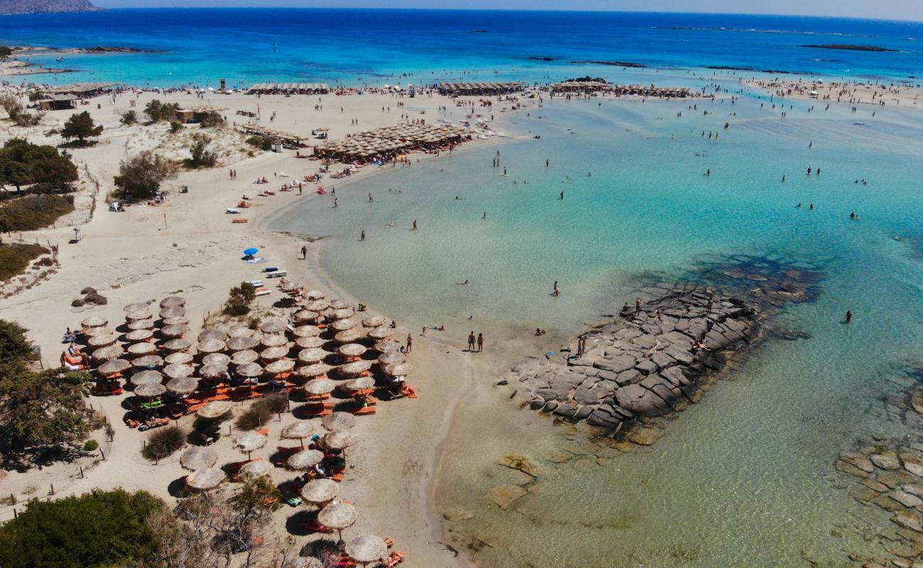 Foto de Playa de Elafonissi con arena fina gris superficie