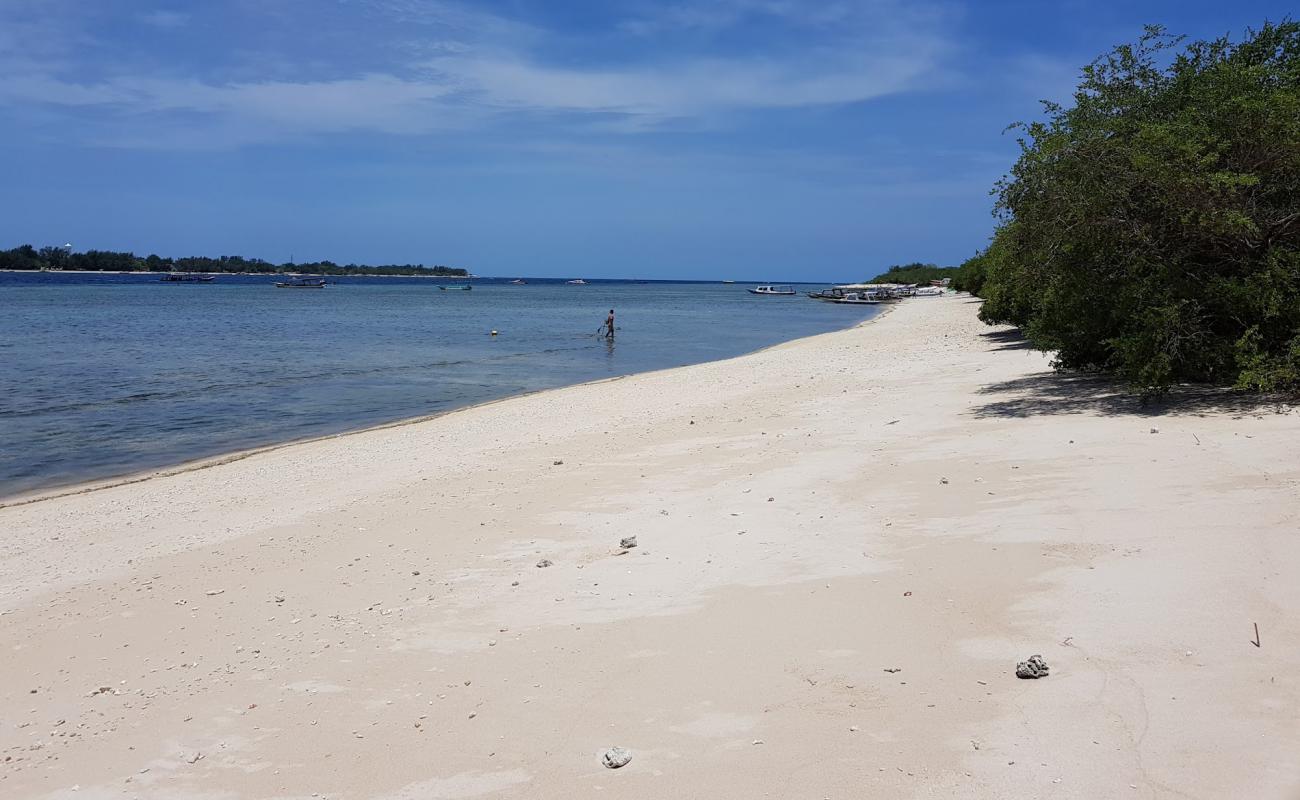 Foto de Gili Meno Avia Beach con arena brillante superficie