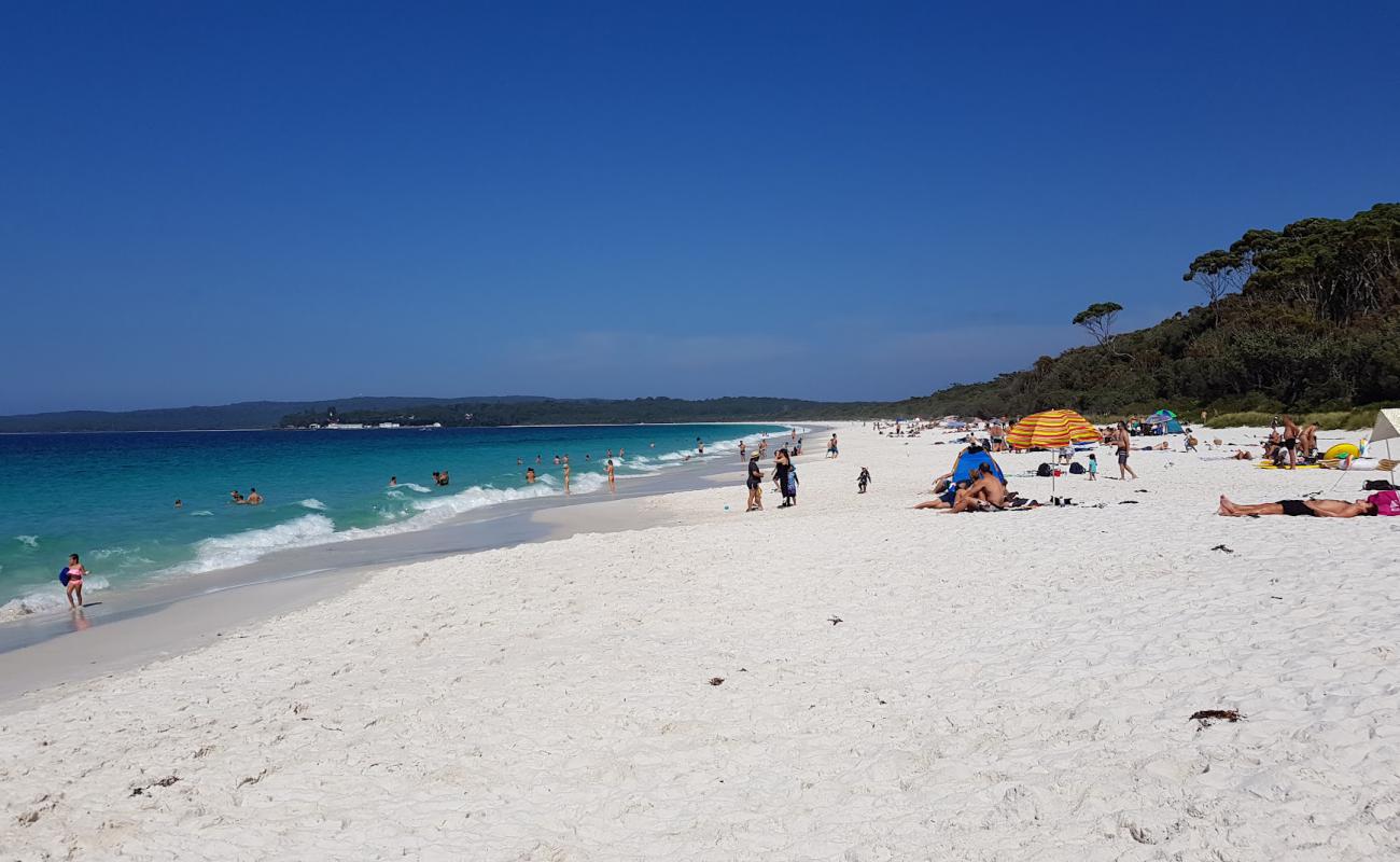 Foto de Hyams Beach con arena fina blanca superficie