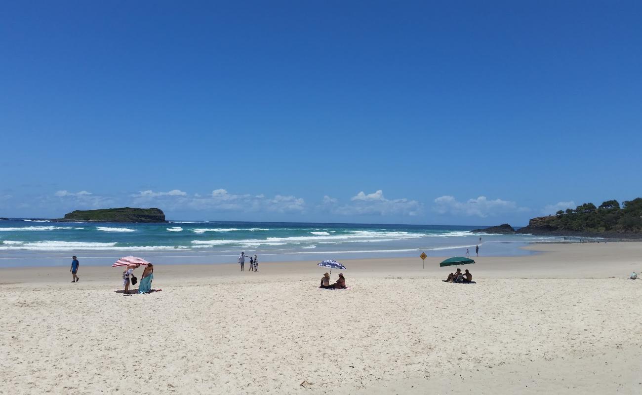 Foto de Fingal Head Beach con brillante arena fina superficie