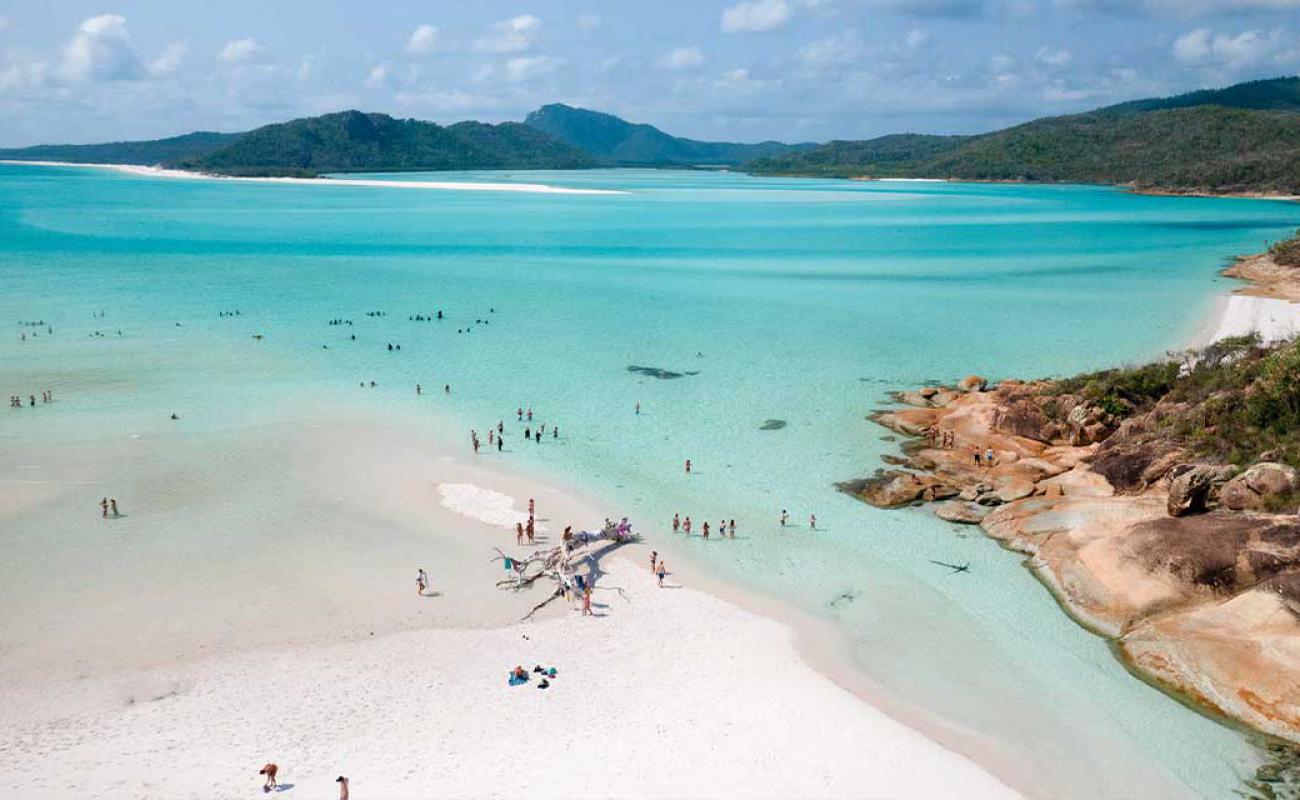 Foto de Hill Inlet Lookout Beach con arena fina blanca superficie