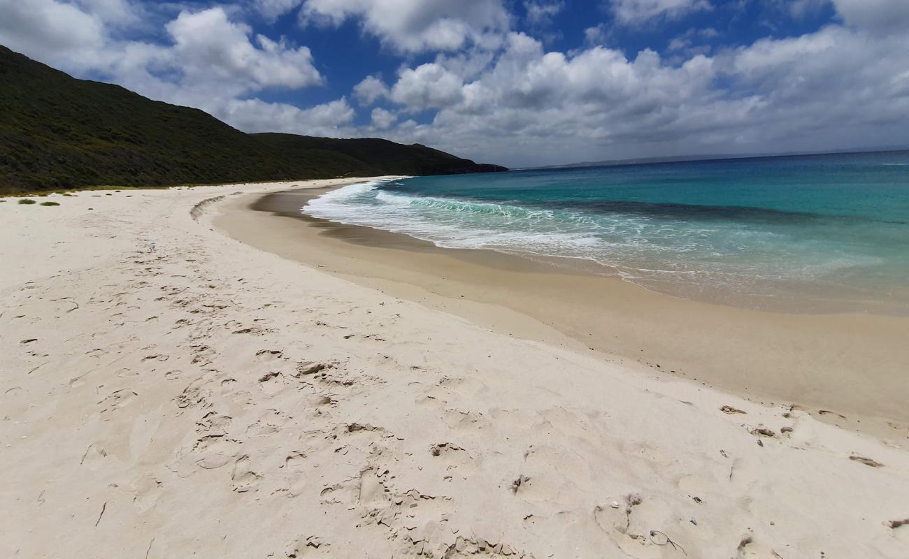 Foto de Shelly Beach con arena brillante superficie